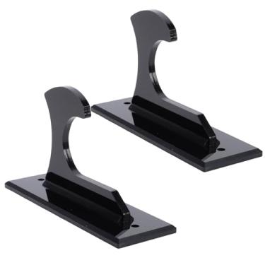 Imagem de Asixxsix Suporte de Parede para Gancho de Espada, Cabide de Exibição de Suporte de Espada de Acrílico Com Estrutura Robusta para Katana Wakizashi Tanto Rapier Sabre de Luz Lâmina de Cosplay (BLACK)