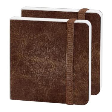 Imagem de PH PandaHall Caderno de aquarela de 2 peças, caderno de aquarela de 10 x 10 cm, papel de algodão, caderno de esboços de mídia mista para artistas, viagens, pintura, suprimentos de arte, projetos de