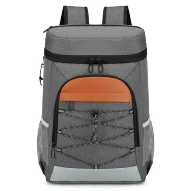 Imagem de Mochila de Geladeira para Camping com Compartimento Almoço Isolado à Água - Piquenique Viagem Esportes Grande Capacidade Forro Leve