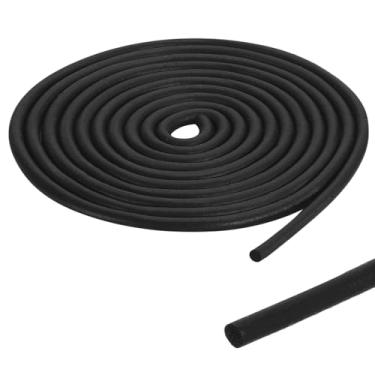 Imagem de PATIKIL Haste de suporte de espuma preta, 0,7 cm x 15 m, tira de vedação climática de borracha EPDM, enchimento de juntas de expansão de concreto para vedação de juntas de lacunas, enchimento de