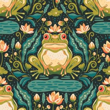 Imagem de REDAMANCY Papel de parede vintage verde escuro Damask Forg Animal Peel and Stick on Contact Paper Vintage Easy Peel Off para criado-mudo gaveta gabinete locatário