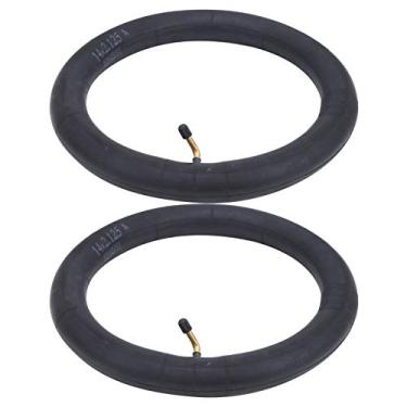 Imagem de Irfora Tubo Interno de Bicicleta de Borracha Butílica, 2 Unidades de Pneu de Com Válvula de Curvatura para Bicicletas de Estrada, Bicicletas de Montanha, Tubo de Bicicleta, de (14 * 2.125)