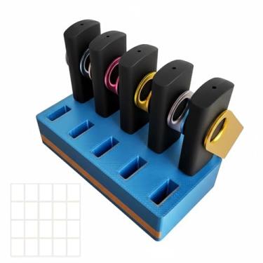 Imagem de JBOS Suporte para pen drive USB com 10 compartimentos, organizador de mesa para cartões de memória, unidades de salto e acessórios eletrônicos, armazenamento de mesa de escritório, cores mistas