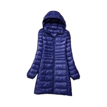 Imagem de Jaqueta De Inverno Leve Com Capuz Em Pluma De Pato Branca plus Size Pa