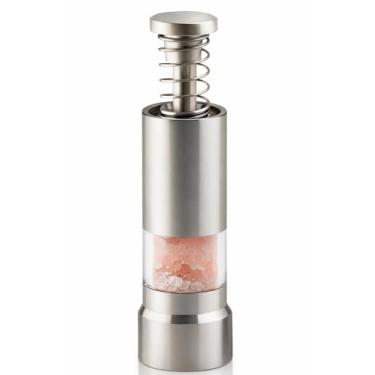 Imagem de Moedor e Ralador de Pimenta, Sal e Temperos com Botão, Aço Inox, Design Moderno