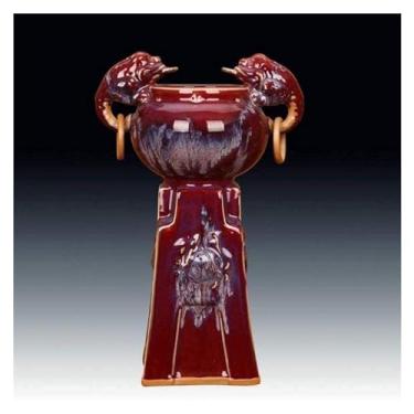 Imagem de Vaso decorativo indispensável decoração requintada lindos ornamentos de cerâmica ancestrais chineses antigos flor alta esmalte decoração cerâmica