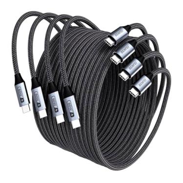 Imagem de Cabo Usb-C 60W Carregamento Rápido, Nylon Trançado, Compatível com PD, Sincronização de Dados, iPhone 15, iPad, MacBook, Notebook e Nintendo Switch