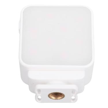 Imagem de Jopwkuin Luz de Preenchimento Magnético LED para Câmera de Ação 3 Com 3 Temperaturas de Cor e Bateria de 120 Minutos para Vlogging e Fotografia, Material ABS Branco