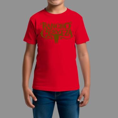 Imagem de Camisetas Infatil Básica Masculina Moda Country Manga Curta Gola Redon