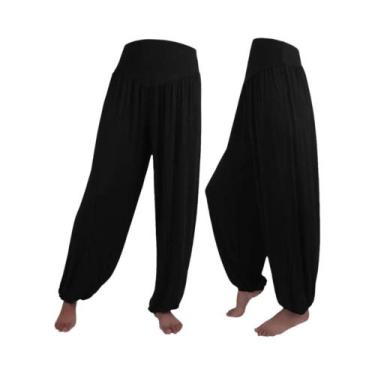 Imagem de Calças De Yoga Harem De Cintura Alta E Largas Para Mulheres, Roupas Pa