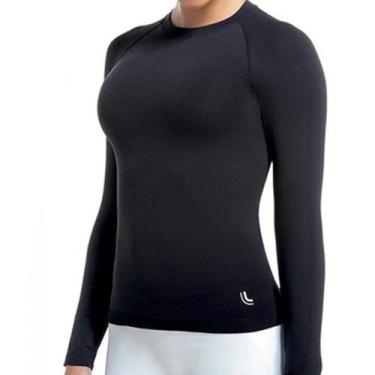 Imagem de Camiseta Lupo Feminina Térmica Com Proteção UV Manga Longa Lupo, P, Pr