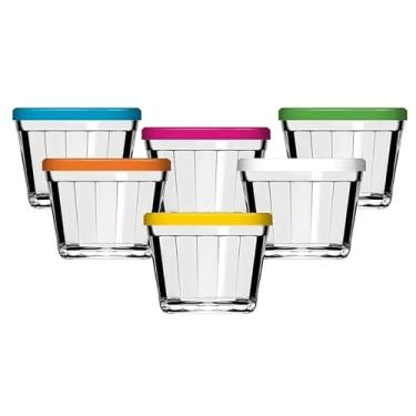 Imagem de Kit Tigelas Americano Vidro Com Tampa 150ml Pote Nadir Figueiredo 6 12 Unidades(6 unidades,150ml)