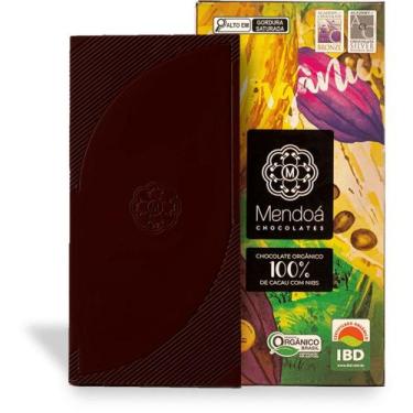 Imagem de Chocolate Orgânico 100% Cacau com Nibs Mendoá 80gr