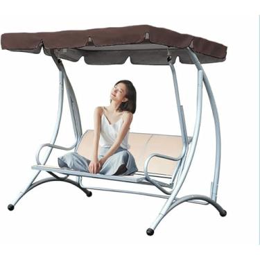 Imagem de Cobertura Superior Da Substituição Do Dossel Do Balanço Do Pátio, Tecido Impermeável De Oxford 210d Para O Balanço Exterior De 2-3 Lugares, Dossel Durável Da Rede Do Jardim