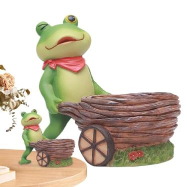 Imagem de Vaso de planta de sapo, plantador de sapo | Vasos de bonsai para plantador de resina de animais para cuidados com suculentas,Estátua de pote suculento para decoração de jardim requintado para mesas de