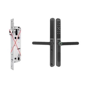 Imagem de Fechadura De Porta De Alumínio Inteligente À Prova d'Água Com Impressã