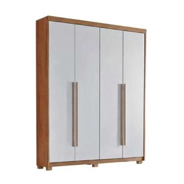 Imagem de Guarda Roupa Solteiro Rufato Hawaii 4 Portas Nat  Off