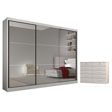 Imagem de Guarda Roupa Casal Atlanta E Gaveteiro Milão Com Chave Cumaru 25 Fendi