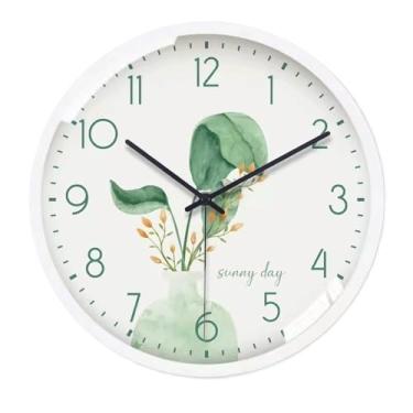Imagem de Relógio de parede elegante para sala de estar em casa será equipado com um relógio de quartzo silencioso adequado para salas de estar, salas de estudo, quartos e escritórios. Relógio de parede (branco