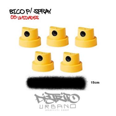 Imagem de Bicos para Spray 5 unid Fat Cap Yellow 15CM Graffiti, Pintura Automoti