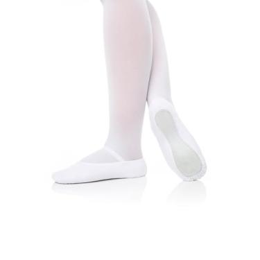 Imagem de Sapatilha Meia-Ponta Sola Inteira, Lona, Só Dança F22, Branco, 25