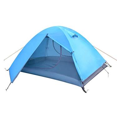 Imagem de Tenda para barraca para 2 pessoas, bolsa de mão portátil de camada dupla para caminhadas, caminhadas, viagens