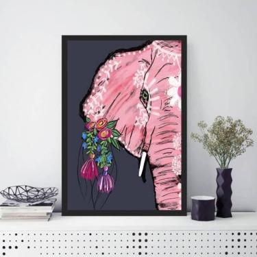 Imagem de Kit 2 Quadros Figuras Geométricas Roses 33X24Cm - Preta