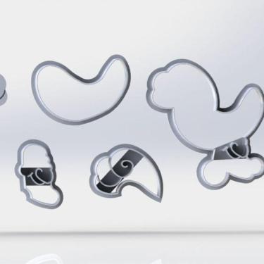 Imagem de Cortador Kit Jack E Os Piratas 5 Modelos Modulares 6Cm