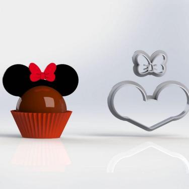 Imagem de Cortador Docinho Mickey Minnie Tamanho 5Cm