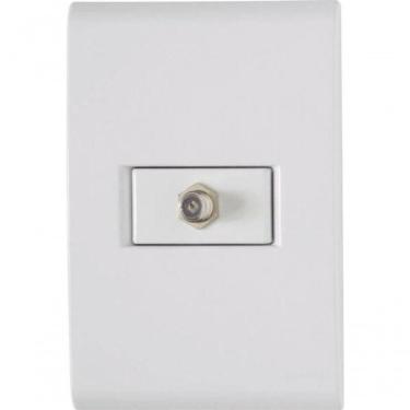 Imagem de Conjunto 4x2 1 Tomada Tv-sat Coaxial Tramontina Liz Branco