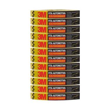 Imagem de KIT 12UN. FITA CREPE ALTA PERFORMANCE AMARELA 18x40m 3M