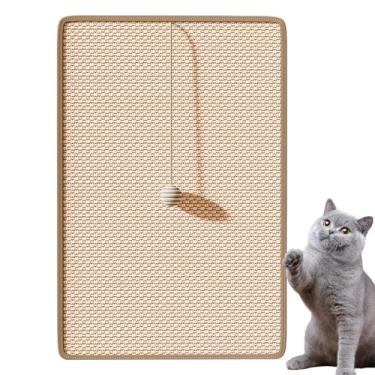 Imagem de Arranhador para Gatos | de Móveis de Sisal | com Brinquedo de Bola Placa de Arranhar Vertical para Gatos | para Parede Home Office Sala Quarto Interior Exterior e Brincadeira contra Tédio