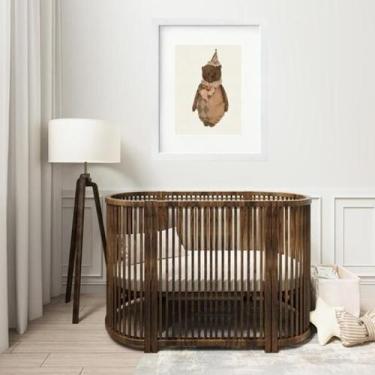 Imagem de Quadro Infantil Retrô Urso Palhacinho - 60X48Cm - Quadros On-Line