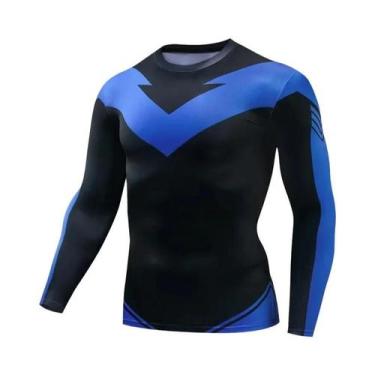 Imagem de Camiseta De Compressão Masculina De Manga Longa Com Estampa 3D, Fantas