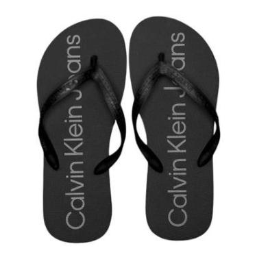 Imagem de Chinelo Masculino Calvin Klein Jeans Basic Preto CKJM1105-Masculino