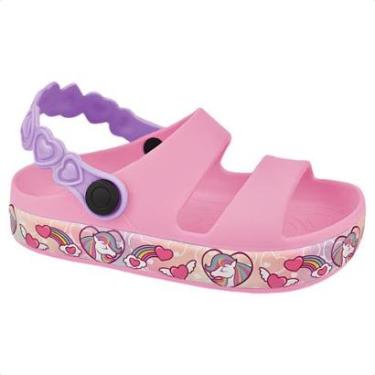 Imagem de Sandália Babuche Infantil Luelua Unicórnio Confortável Estilosa Calce Fácil-Feminino