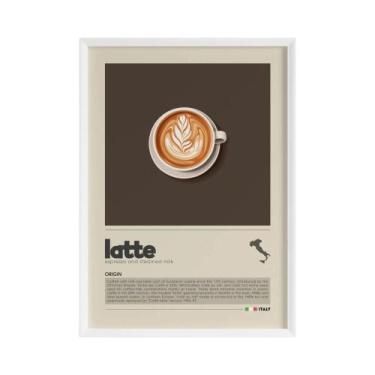 Imagem de Pintura Em Tela De Café Americano, Latte E Macchiato Flat White, Ilust