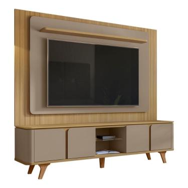 Imagem de Conjunto Sala Rack E Painel Roma Para Tv Até 60 Polegadas Hanover/fendi