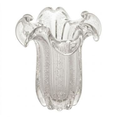 Imagem de Vaso Decorativo de Vidro Murano Italy Transparente 24x19cm Wolff