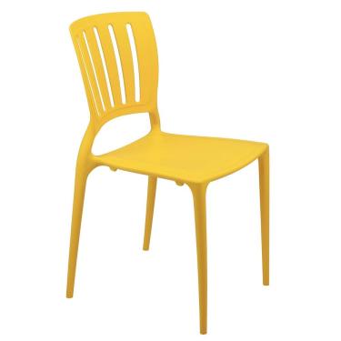 Imagem de Cadeira Tramontina Manu Empilhável Amarelo em Polipropileno