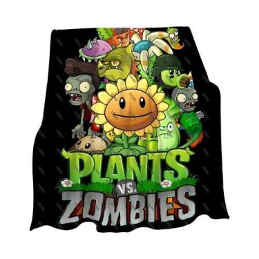 Imagem de Cobertor Estampado Estilo Contemporâneo P-Plants Vs Z-Zombi, Presente 