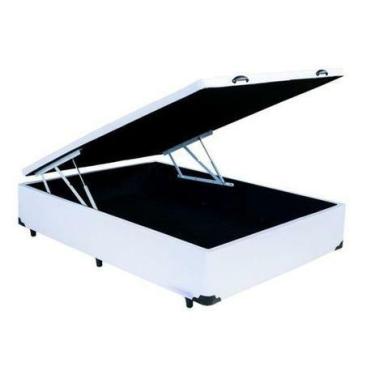 Imagem de Cama Box Casal com Baú Pistão a gás Branco - SULA MÓVEIS