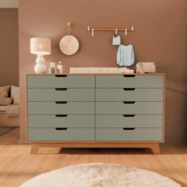 Imagem de Cômoda para Quarto Infantil 10 Gavetas 100% Mdf Alice Yescasa