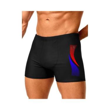 Imagem de Calções De Banho Masculinos De Secagem Rápida Com Estampa Fashion E Co