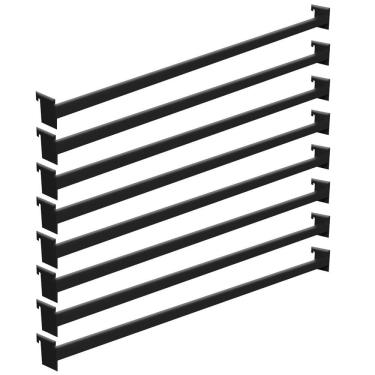 Imagem de Kit 8 Réguas Pretas Para Ponta de Gôndola 73cm - Sa Gôndolas