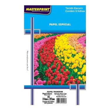 Imagem de Papel Transfer Masterprint Tecido Escuro A4 235g C/10 Branco - Maxprin