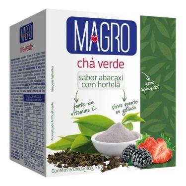 Imagem de Chá Verde Magro Sabor Abacaxi com Hortelã Zero Lowçucar 8g 15 Unidades