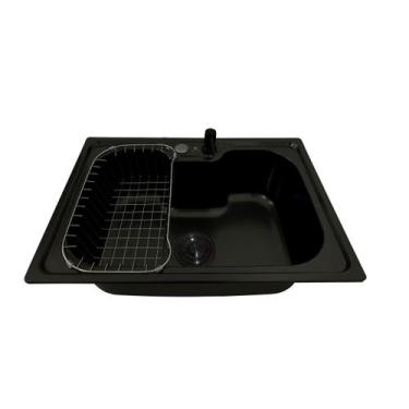 Imagem de Cuba Gourmet Preta Inox 60x42cm Completa com Acessórios Stillus Home