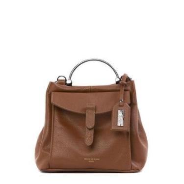 Imagem de Bolsa Feminina Em Couro Alça De Mão Caramelo "Eulalia Moreira"-Feminino
