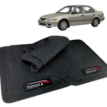 Imagem de Jogo de Tapete Corolla 2000 a 2002 Borracha Com Logo - Toyota